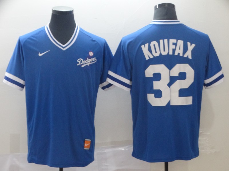 Men's Los Angeles Dodgers Sandy Koufax #32 Blue Jersey
